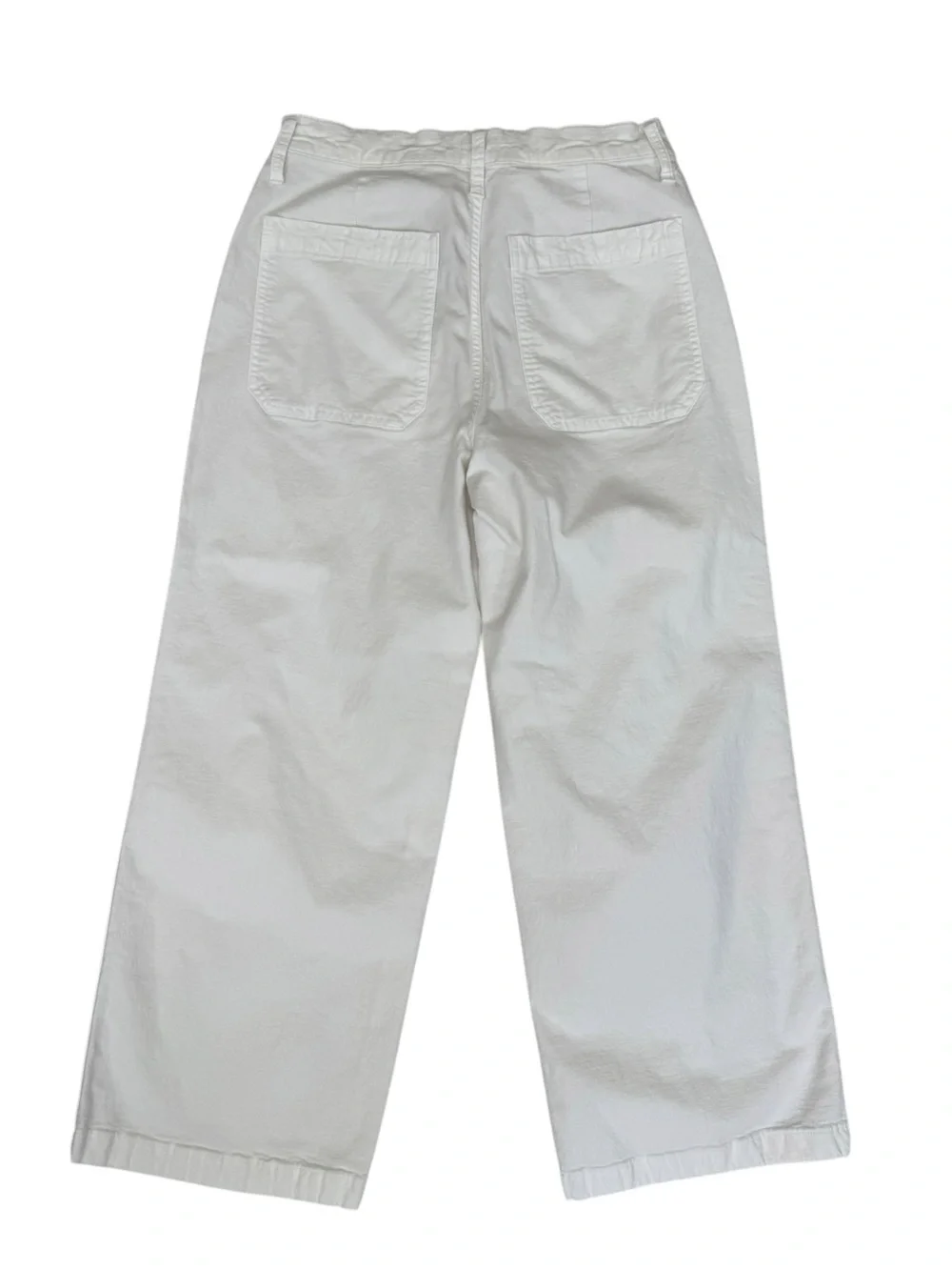 J.Crew Slim Wide Leg Cropped Jeans White High Rise Size 30 AL106